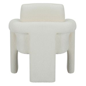 Crusher armchair made of white textile with metal frame 82x78x87hcm Hm9681,04