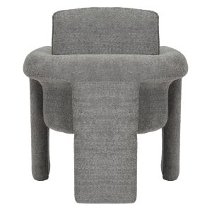 Crusher armchair made of gray textile with metal frame 82x78x87hcm Hm9681,01