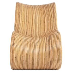 Curvy Lounge Chair Hm9645,01 made of rattan in natural color 63x128x97cm for garden living room