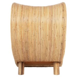 Curvy Lounge Chair Hm9645,01 made of rattan in natural color 63x128x97cm for garden living room