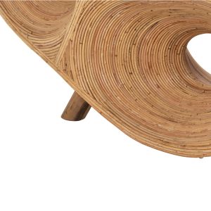 Curvy Lounge Chair Hm9645,01 made of rattan in natural color 63x128x97cm for garden living room