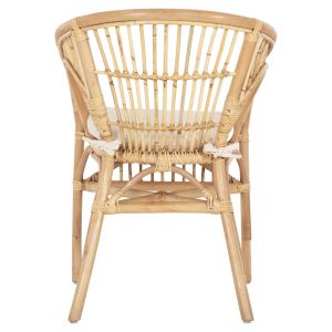 Dampar armchair, 04 rattan in natural-white cushion 59x61x80hcm Hm9929
