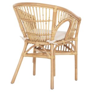 Dampar armchair, 04 rattan in natural-white cushion 59x61x80hcm Hm9929