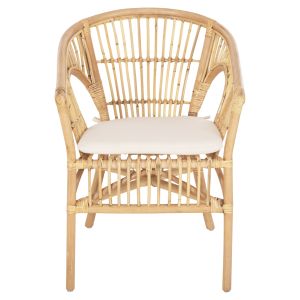Dampar armchair, 04 rattan in natural-white cushion 59x61x80hcm Hm9929