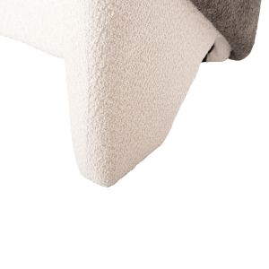 Armchair Doper boucle color white/gray 68x72x76hcm Hm9590,06