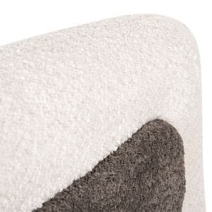 Armchair Doper boucle color white/gray 68x72x76hcm Hm9590,06