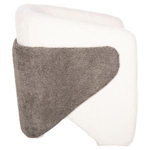 Armchair Doper boucle color white/gray 68x72x76hcm Hm9590,06