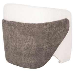 Armchair Doper boucle color white/gray 68x72x76hcm Hm9590,06