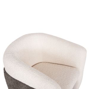 Armchair Doper boucle color white/gray 68x72x76hcm Hm9590,06