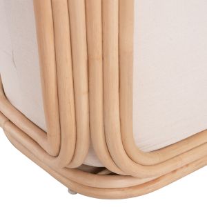 Duchess armchair natural rattan and seat in white Hm9478