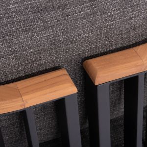 Armchair Eternity Sm6176, anthracite, gray, cushions 64x65x68.5 cm.