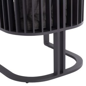 Armchair Eternity Sm6176, anthracite, gray, cushions 64x65x68.5 cm.