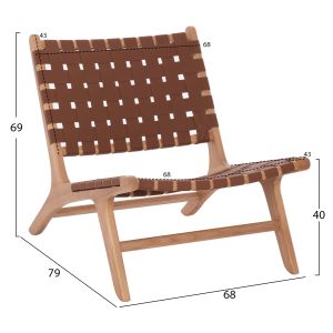 Felipe armchair natural wood Hm9326,01