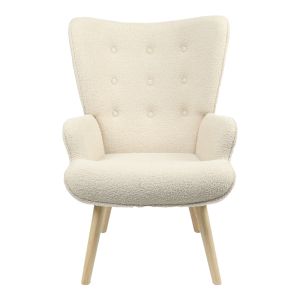 Armchair Fluffy upholstered furniture with bouclé damask 75x69x96cm