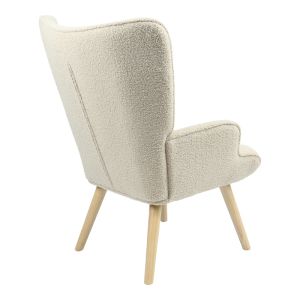 Armchair Fluffy upholstered furniture with bouclé damask 75x69x96cm