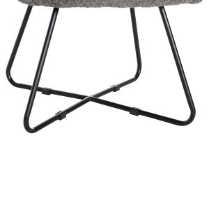 Armchair Harnis Hm9603,01 gray boucle with black metal base 82x62x72hcm