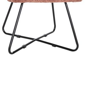 Armchair Harnis Hm9603,02 pink boucle with black metal base 82x62x72hcm