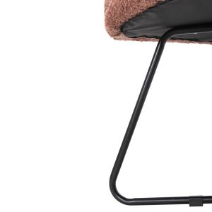 Armchair Harnis Hm9603,02 pink boucle with black metal base 82x62x72hcm