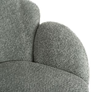 Armchair Harnis Hm9603,05 boucle pistachio color with black metal base 82x62x72hcm