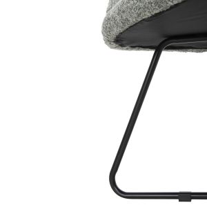Armchair Harnis Hm9603,05 boucle pistachio color with black metal base 82x62x72hcm