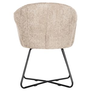 Armchair Harnis Hm9603,08 beige boucle with black metal base 82x62x72hcm