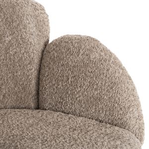 Armchair Harnis Hm9603,08 beige boucle with black metal base 82x62x72hcm