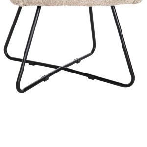 Armchair Harnis Hm9603,08 beige boucle with black metal base 82x62x72hcm