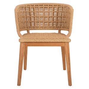Indoors Farley Hm9827 armchair made of teak wood with synthetic rope in natural color 57x58x86cm