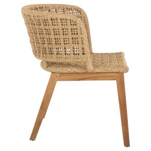 Indoors Farley Hm9827 armchair made of teak wood with synthetic rope in natural color 57x58x86cm