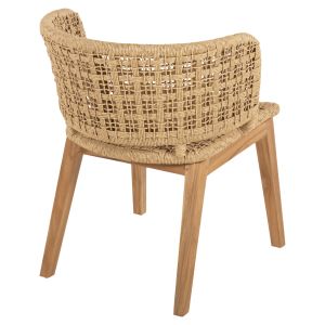 Indoors Farley Hm9827 armchair made of teak wood with synthetic rope in natural color 57x58x86cm
