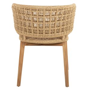 Indoors Farley Hm9827 armchair made of teak wood with synthetic rope in natural color 57x58x86cm
