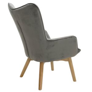 Kido Vicky Loco armchair, gray plush fabric