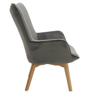 Kido Vicky Loco armchair, gray plush fabric