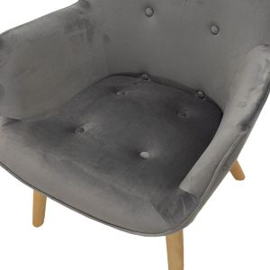 Kido Vicky Loco armchair, gray plush fabric