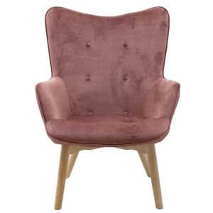 Kido Vicky armchair, rose ash damask