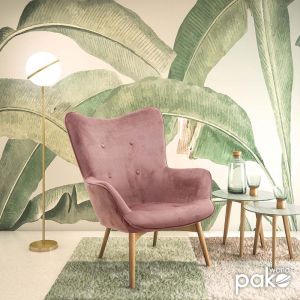 Kido Vicky armchair, rose ash damask
