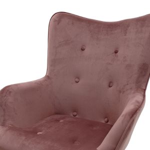 Kido Vicky armchair, rose ash damask