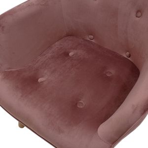 Kido Vicky armchair, rose ash damask