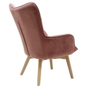 Kido Vicky armchair, rose ash damask