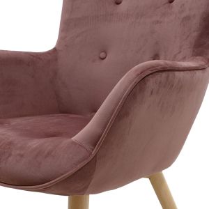 Kido Vicky armchair, rose ash damask