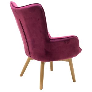 Kido Vicky armchair, fabric, plush, cyclamen, 73x80x99