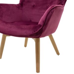 Kido Vicky armchair, fabric, plush, cyclamen, 73x80x99