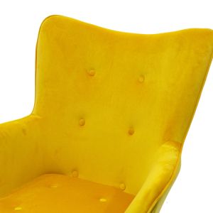 Kido Vicky armchair yellow velvet