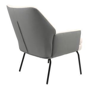 Kieran armchair, beige-gray fabric, black legs, 67x89x86cm