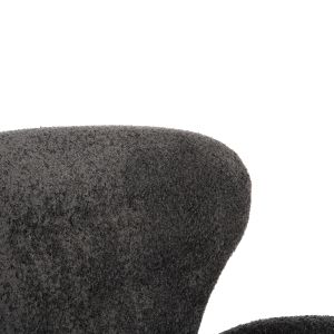 Кресло Kryly Hm9593,01 сиво букле с черни дървени крака 83x87x89hcm