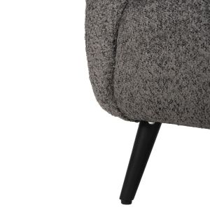 Кресло Kryly Hm9593,01 сиво букле с черни дървени крака 83x87x89hcm