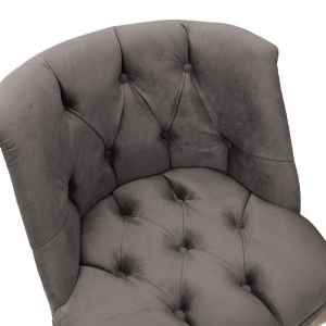 Loreta Armchair Velvet Gray-anthracite 59x64x73cm