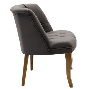 Loreta Armchair Velvet Gray-anthracite 59x64x73cm