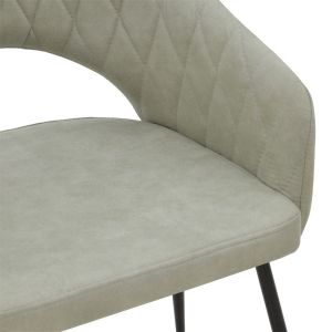 Armchair Macie antique gray with black legs 58x50x85cm