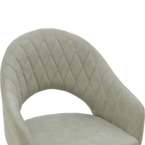 Armchair Macie antique gray with black legs 58x50x85cm